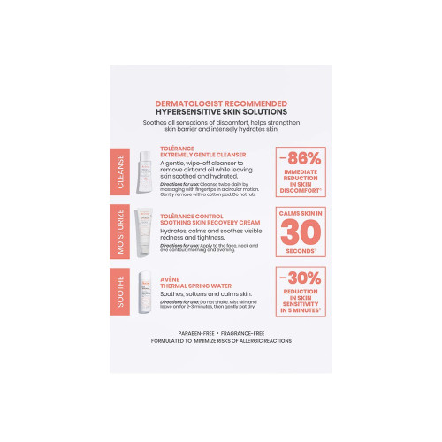 Avène Hypersensitive Skin Solutions Kit - set of 3 - Skin Elite - back & benefits Avène Hypersensitive Skin Solutions Kit - set of 3 - Skin Elite - back & benefits