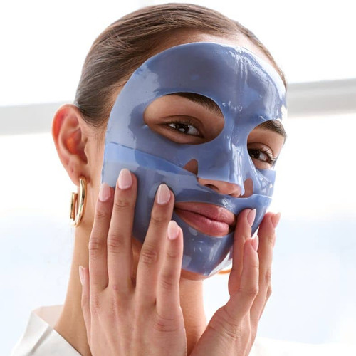 Patchology Serve Chilled™ On Ice Hydrogel Face Sheet Mask - SkinElite - applied