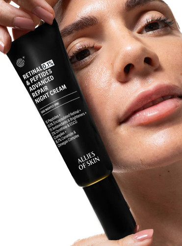 Allies of Skin Retinal 0.1% & Peptides Repair Night Cream 1.6 fl oz - SkinElite - beauty Allies of Skin Retinal 0.1% & Peptides Repair Night Cream 1.6 fl oz - SkinElite - beauty