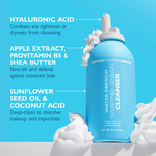 Peter Thomas Roth Water Drench® Hyaluronic Whipped Cream Cleanser 6.7 oz - Skin Elite - Ingredients