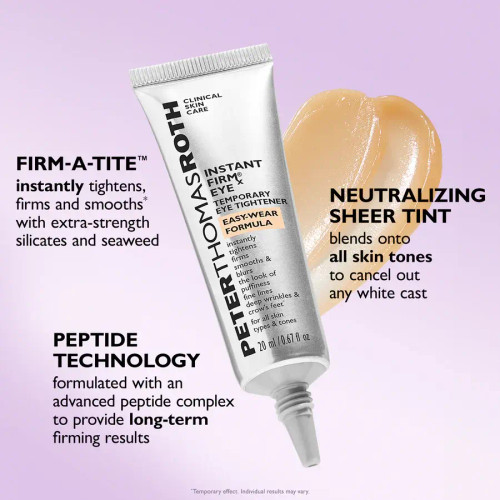 Peter Thomas Roth Instant FIRMx Eye Temporary Eye Tightener Easy-Wear Formula 0.67 fl oz features