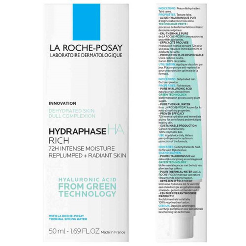 La Roche-Posay Hydraphase HA Rich Hyaluronic Acid Face Cream 1.69 fl oz - SkinElite - box