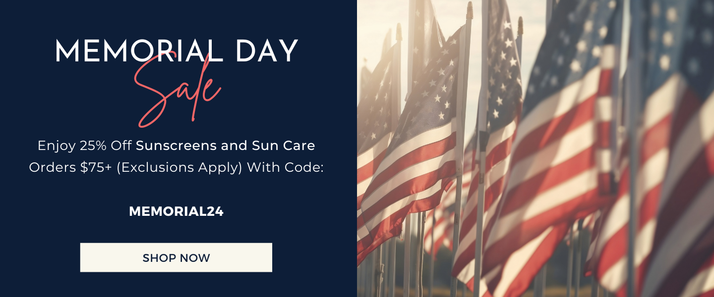 Memorial Day Sale 25% off Sun Care with Orders $75+ with code MEMORIAL24