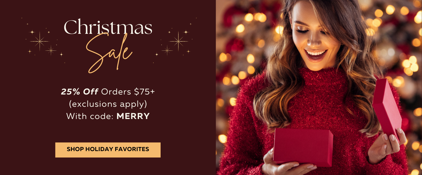 Christmas Sale 25% off $75 or more with code MERRY