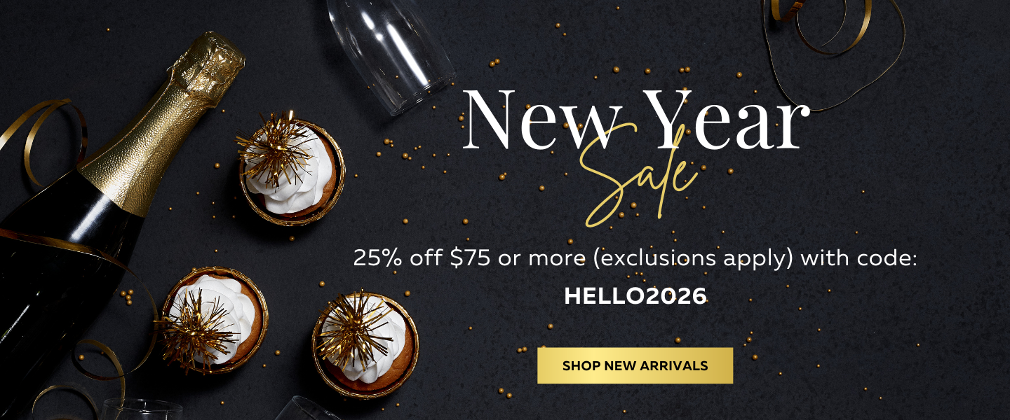 New Year Sale 25% off $75 or more with code HELLO2026