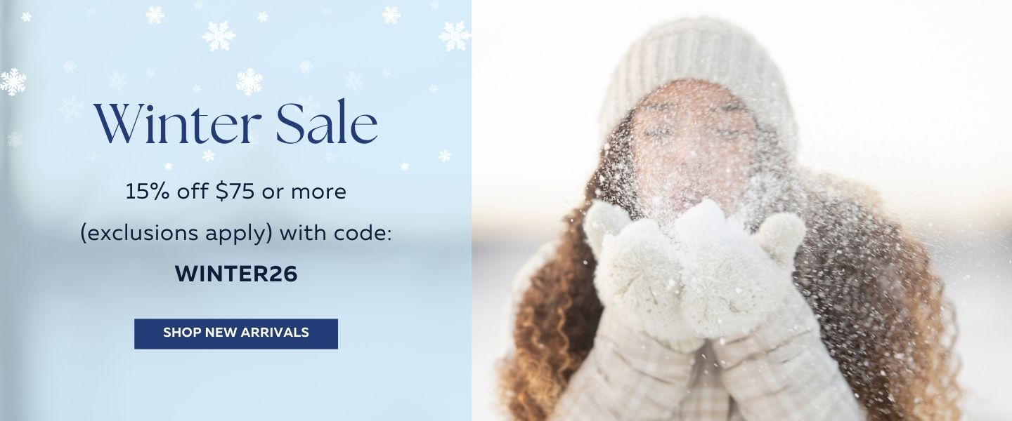 Winter Sale 15% off $75 with code WINTER26