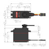 HSB-9465SH High Speed Steel Gear 25T Digital Brushless Servo