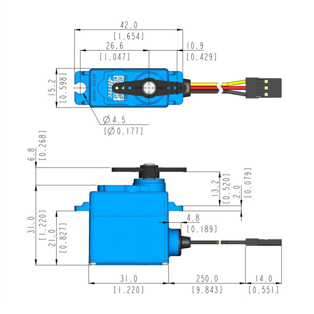 HS-5086WP Waterproof Metal Gear Micro Servo | Hitec RCD