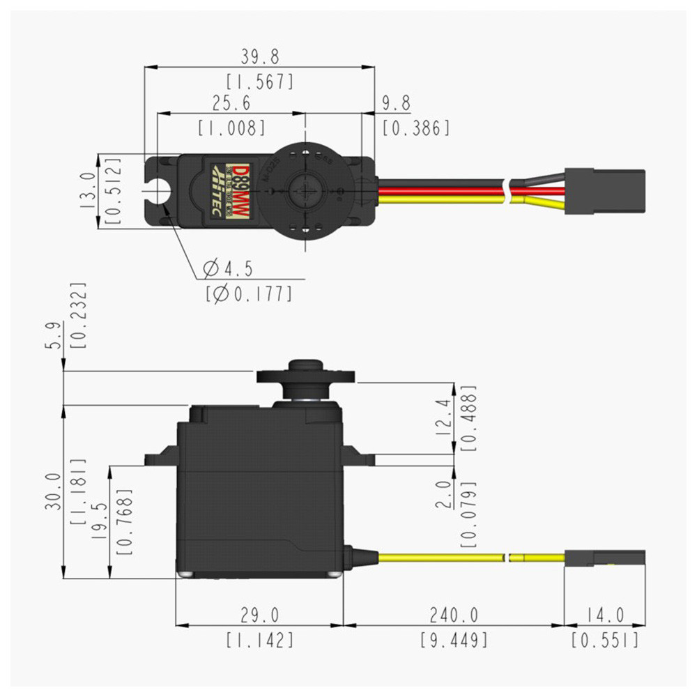D89MW Hitec RCD | High-Resolution 25g Metal Gear Digital Micro Servo