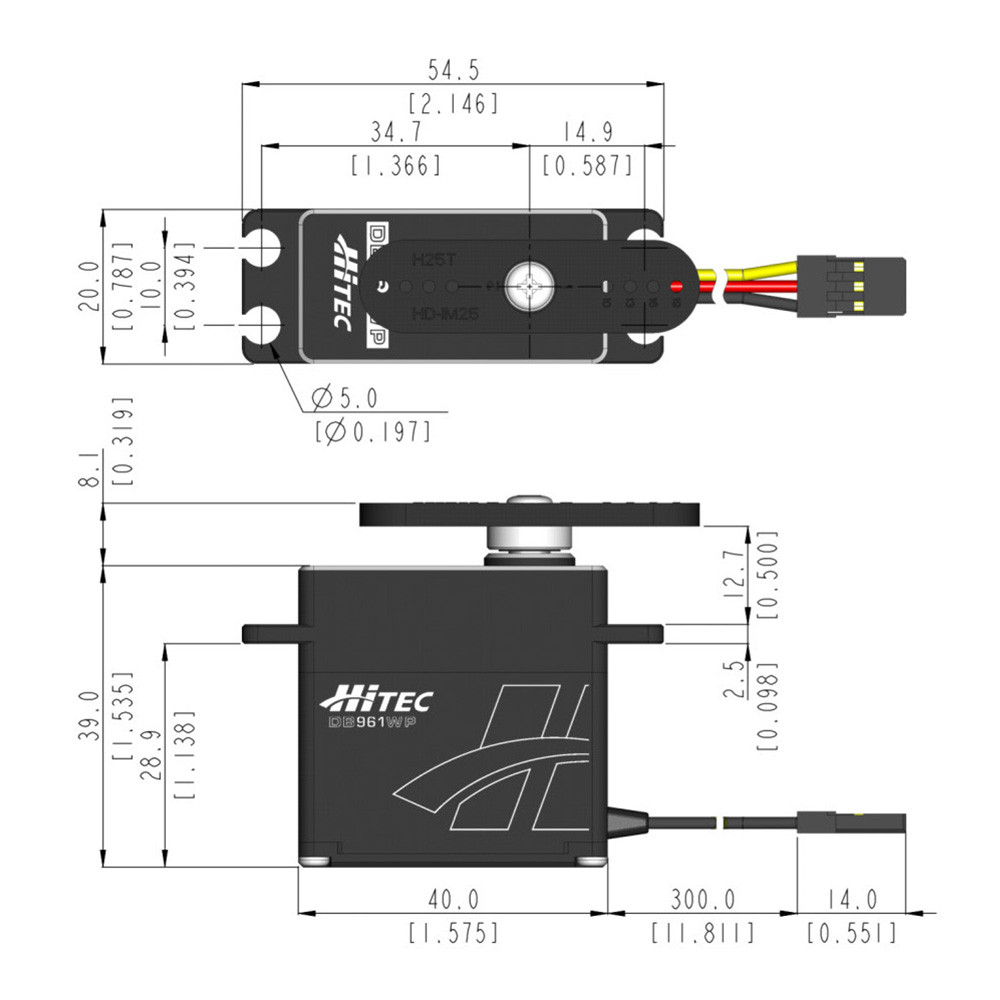 DB961WP Waterproof Brushless Servo 25T | Hitec RCD