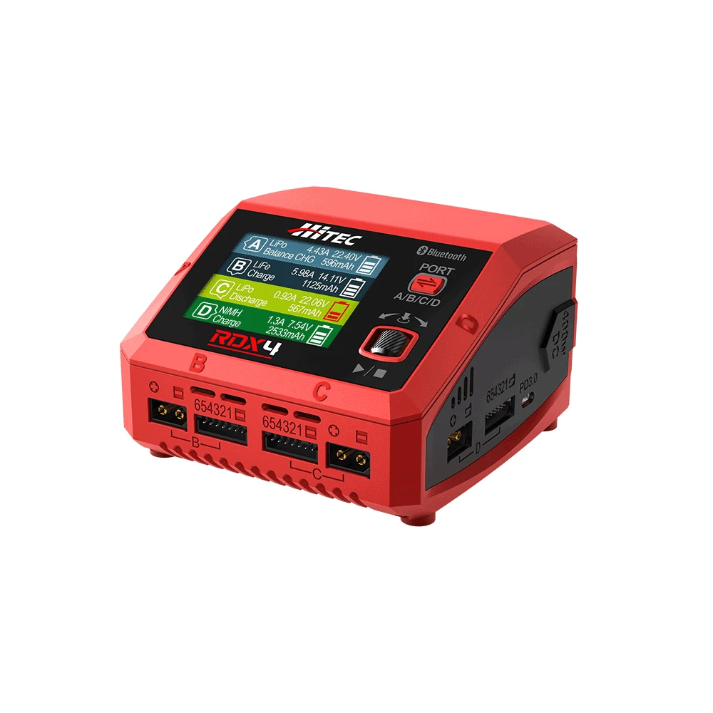 RDX4 Four Port 400W DC 200W AC Battery Charger | Hitec RCD