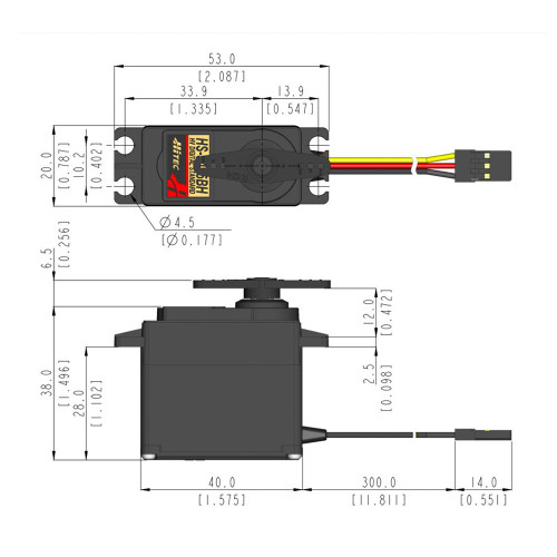 HS-5495BH High Voltage Karbonite Gear 24T Digital Sport Servo