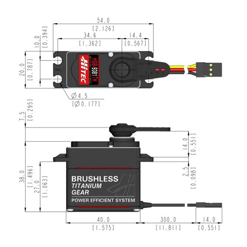 HSB-9381TH Aluminum Case Titanium Gear 25T  Brushless Servo w/PAD HSB-9381TH Aluminum Case Titanium Gear 25T  Brushless Servo w/PAD