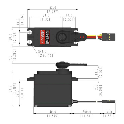 HSB-9381TH Aluminum Case Titanium Gear 25T Brushless Servo w/PAD