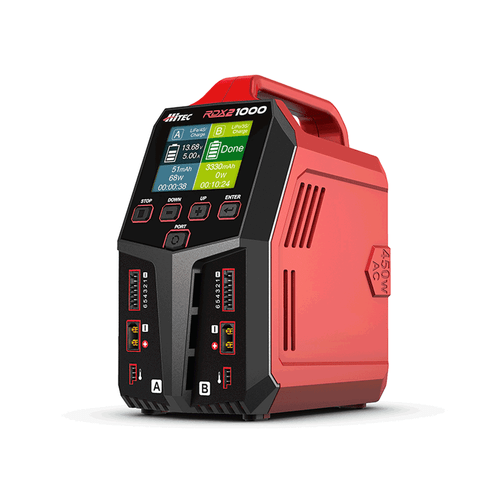 Hitec RCD RDX2 1000 - Two Port 1000W DC 450W AC Battery Charger