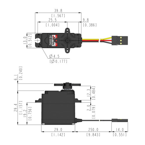 HS-85MG 21.9g Metal Gear Analog Micro Servo HS-85MG 21.9g Metal Gear Analog Micro Servo