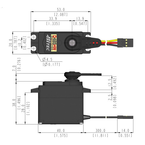 D485HW Wide Voltage HD Resin Gear 25T Digital Sport Servo D485HW Wide Voltage HD Resin Gear 25T Digital Sport Servo
