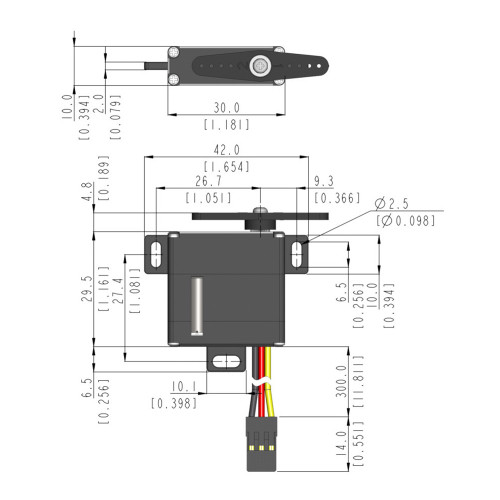 MD141SH Magnetic Encoder Steel Gear Digital Slim Wing Servo