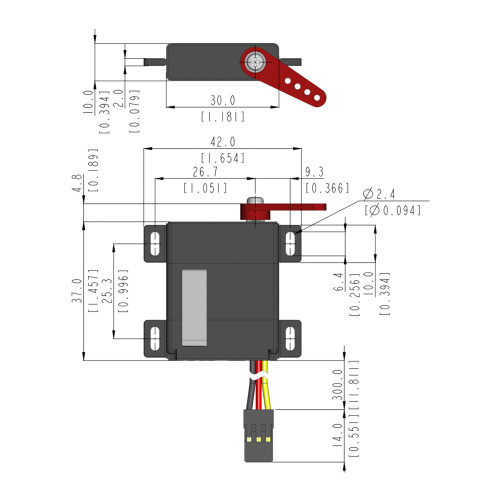 MD145SW Magnetic Encoder Steel Gear Digital Slim Wing Servo MD145SW Magnetic Encoder Steel Gear Digital Slim Wing Servo