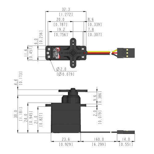 HS-70MG 12.5g Metal Gear Analog Micro Servo