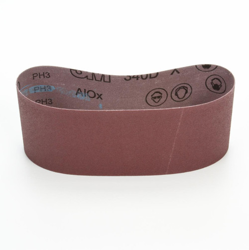 3M Cloth Belt 340D, 80 X-weight, 4 in x 24 in, Film-lok, Single-flex, Case of 50