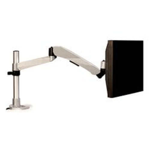 3M Easy Adjust Desk Mount Single Monitor Arm, Silver, MA245S
