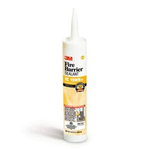 3M Fire Barrier Sealant IC 15WB+, Yellow, 10.1 fl oz Cartridge, 12/Case