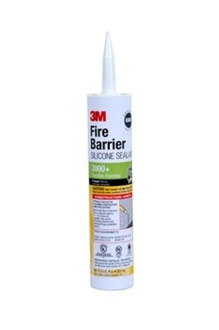 3M Fire Barrier Silicone Sealant 2000+, Gray, 10.3 fl oz Cartridge,
12/Case