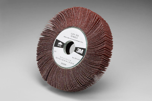 3M Flap Wheel 741A, 80 X-weight, 6 in x 1 in x 1 in, 5 ea/Case