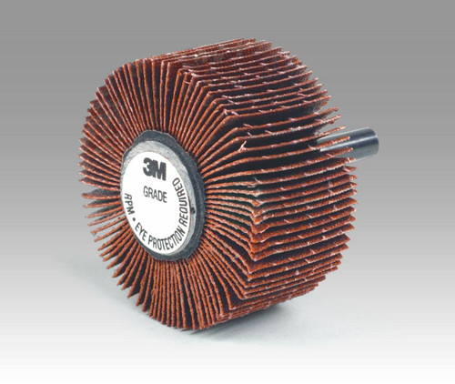 3M Flap Wheel 747D, 60 X-weight, Type 83, 2 in x 1 in x 1/4 in, 10
ea/Case