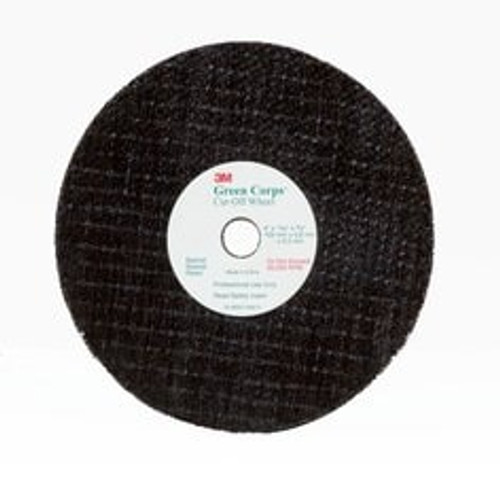 3M Green Corps Reinforced Weld Grinding Wheel 01991, 3 in x 0.22 in x
3/8 in, 5 Each/Pack, 10 Packs/Case