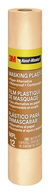 3M Hand-Masker Masking Plastic MPL12, 12 in x 120 yd (30.4 cm x 109 m)  Case of 6