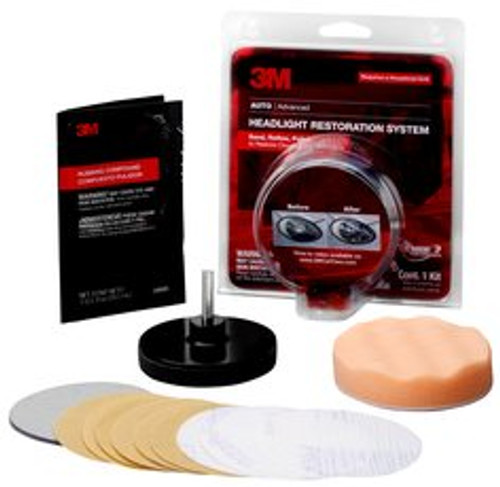 3M Headlight Lens Restoration System, 39008, 4 per case