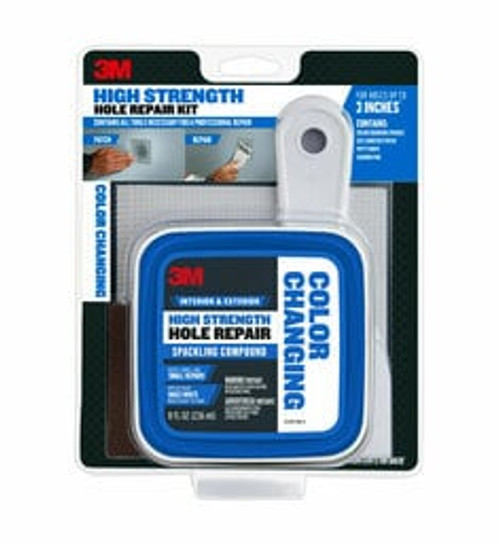 3M High Strength Hole Repair, Color Changing Spackling Compound CC-KIT, 8 fl oz, 4/case