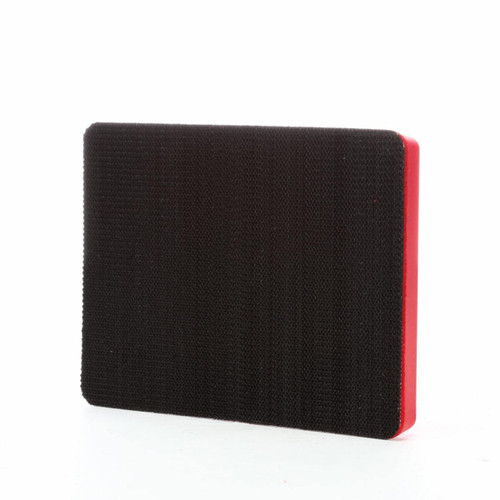 3M Hookit Pad 20433, 3 in x 4 in x 1/2 in Red Foam, 10 ea/Case
