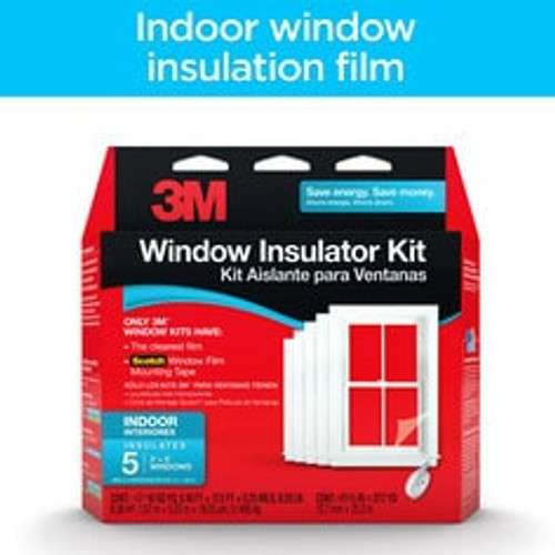 3M Indoor Window Insulator Kit - Bonus Pack, 6 Windows, 2141BW-6