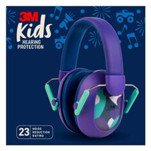 3M Kids Hearing Protection Plus PKIDSP-PURP, Purple, 1 ea/case