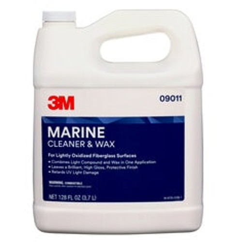 3M Marine Fiberglass Cleaner and Wax, 9011, 1 gal, 2 per case