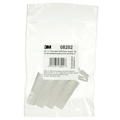 3M OEM Seam Sealer Tip, 08202, 3/8 in, Rounded, 6 per bag, 6 bags per
case