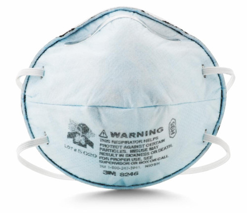 3M Particulate Respirator 8246, R95, with Nuisance Level Acid Gas
Relief 120 EA/Case