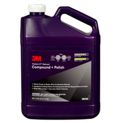 3M Perfect-It Gelcoat Compound + Polish 30345, 1 gal (9.09 lb), 4/Case