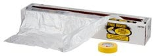 3M Plastic Sheeting with 388N Yellow Masking Tape (36 mm), 06724, 16 ft
x 400 ft, 1 per case