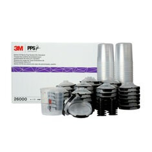 3M PPS Series 2.0 Spray Cup System Kit 26000, Standard (22 fl oz, 650
mL), 200 Micron Filter, 1 Kit/Case