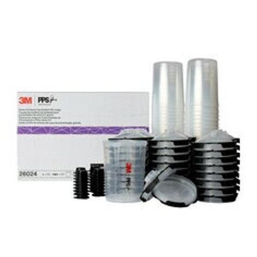 3M PPS Series 2.0 Spray Cup System Kit, 26024, Large (28 fl oz, 850
mL), 200 Micron Filter, 1 kit per case