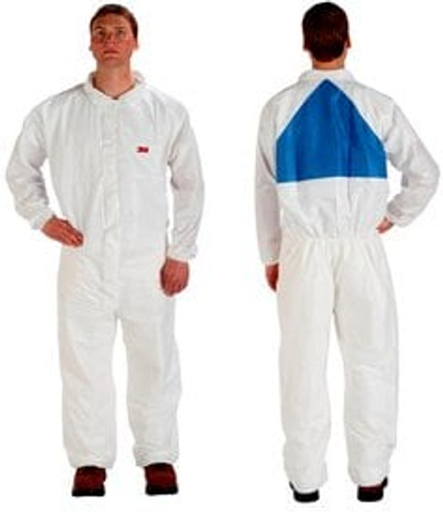 3M Protective Coverall 4540+CS White & Blue Type 5/6 Size 2XL, 25 EA/Case