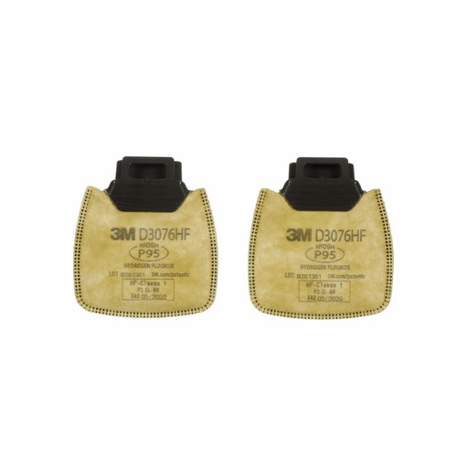 3M Secure Click Particulate Cartridge P95/Hydrogen Fluoride w/
Nuisance Acid Gas Relief D3076HF, 100 ea/Case