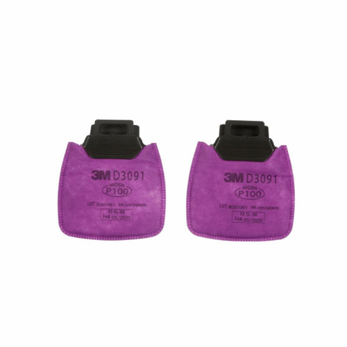 3M Secure Click Particulate Filter P100 D3091, 100 EA/Case