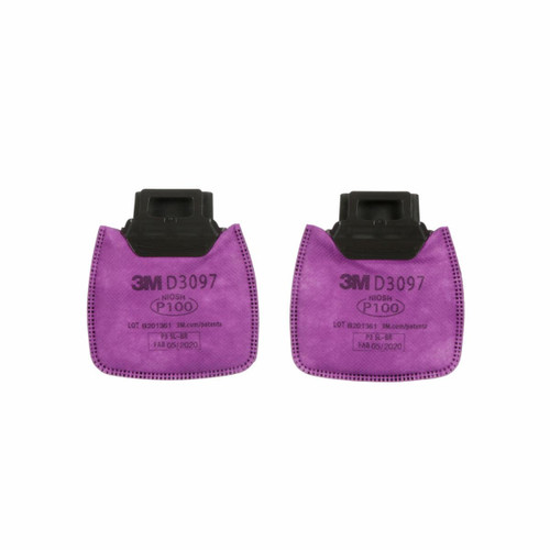 3M Secure Click Particulate Filter P100 with Nuisance Level Organic
Vapor Relief D3097, 100 ea/Case