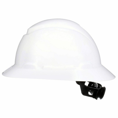 3M SecureFit Full Brim Hard Hat CHH-FB-R-W6-SL, with Ratchet Adjustment, White, 6/Case