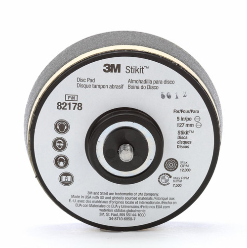3M Stikit Disc Pad 82178, 5 in x 1-1/4 in 5/16-24 External, 10 ea/Case